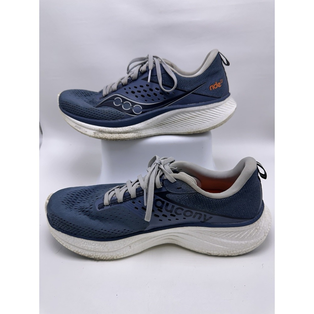 Saucony Ride 17 Men's Size 10 Mirage Blue Grey Running Shoes Sneakers S20924-211 - Picture 8 of 11